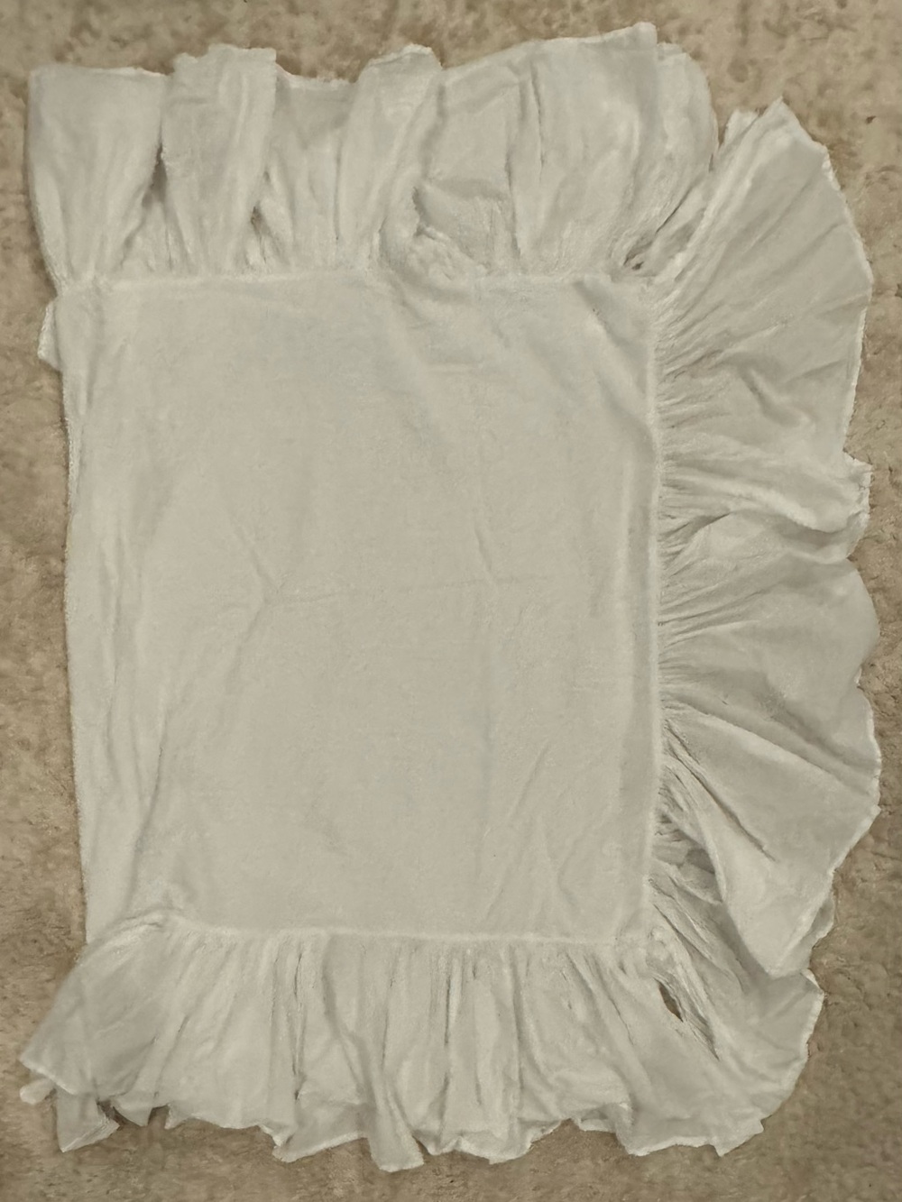 Pottery Barn White Ruffled Twin Bed Skirt